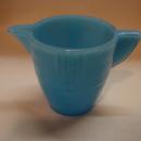 Akro Agate Stacked Disc & Interior Panel blue teapot