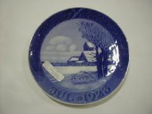 Christmas plate,1923,Danish Landscape