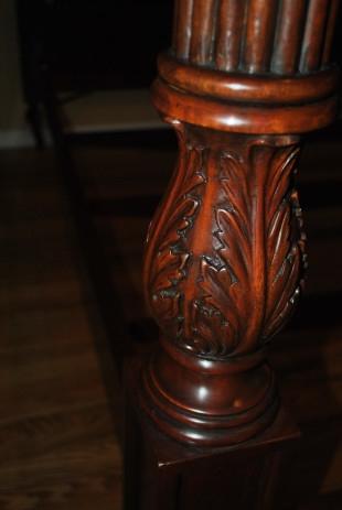 Finest King Size Flaming Mahogany Federal Style Poster Bed, Kingsize, $8000 Retail LH-4378