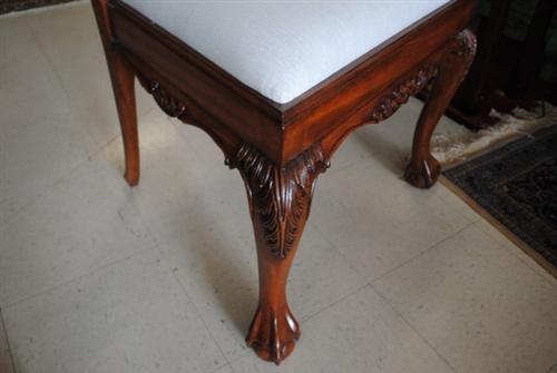 Floor Sample, 8 Leighton Hall “18th Century” Mahogany Dining Chairs, Retail $5500 , LH-1057