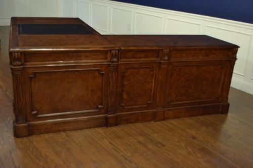 Leighton Hall Return Desk, L Shape, Mahogany Never Used! Retails $12000 LH-3075
