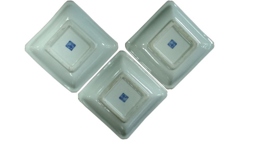 Antique Set of 3 Japanese Trinket Dishes