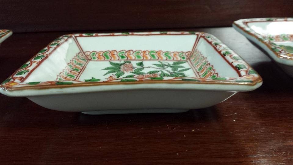 Antique Set of 3 Japanese Trinket Dishes