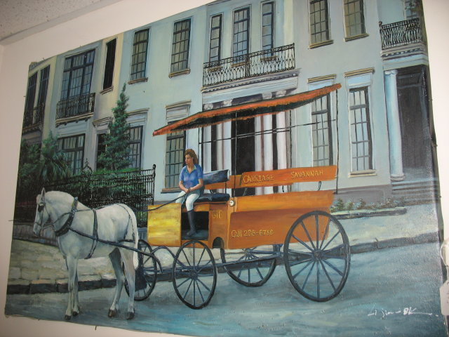 Carriage Ride in Savannah Oil Painting