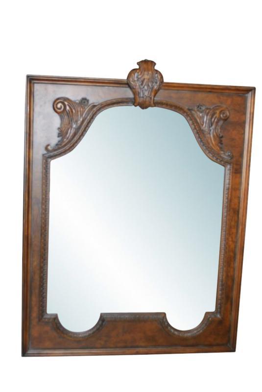 Unused, Showroom Sample Drexel Heritage Carved Wood Mirror