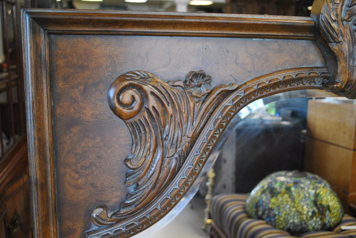 Unused, Showroom Sample Drexel Heritage Carved Wood Mirror