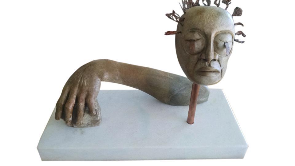 Captivating Dene Indian Saskatchewan Sculpture Artist Wayne Nataway