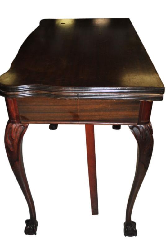 Antique Chippendale Style Mahogany Game Table Circa 1920