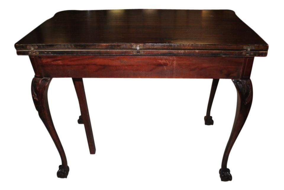 Antique Chippendale Style Mahogany Game Table Circa 1920