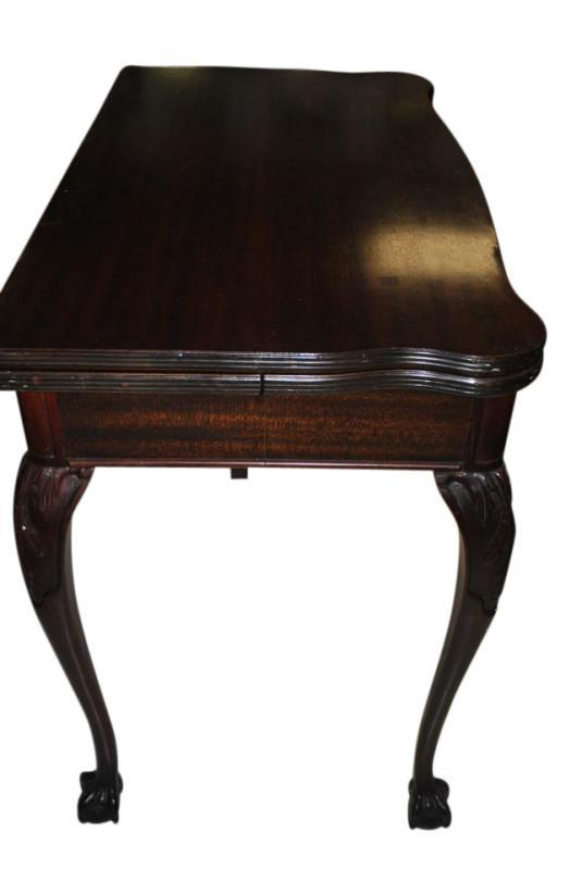 Antique Chippendale Style Mahogany Game Table Circa 1920