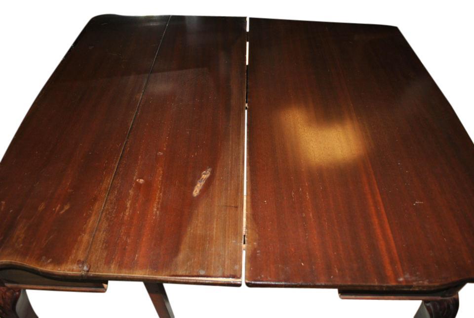 Antique Chippendale Style Mahogany Game Table Circa 1920