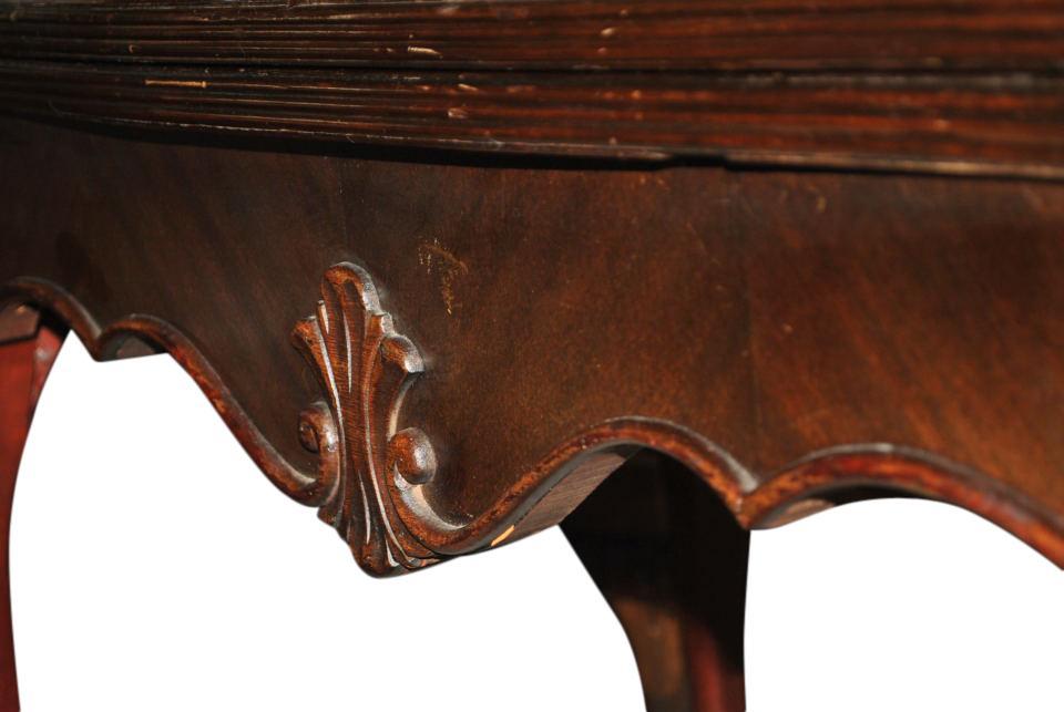 Antique Chippendale Style Mahogany Game Table Circa 1920