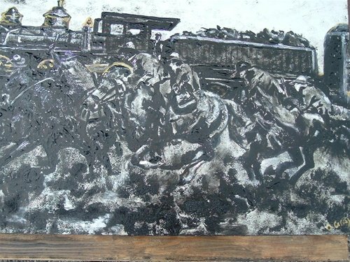 Acrylic Painting by Darenthia Grayson: Train