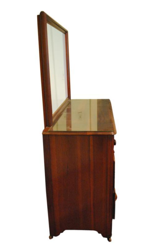 Super Nice 6 Drawer Solid Cherry Wood Dresser, Chest with Mirror 55″ Wide, PA4381