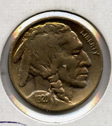 1920-D US Buffalo Nickel Brilliant Uncirculated, Mint State 63