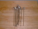 12 matching Art Deco silverplated ice tea spoons