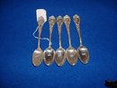 1898 Antique 5 Wallace sterling Richard II Art Nouveau teaspoons