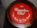 Vintage 1950's Canadian Club red rubber bar mat