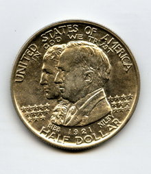1921 US Commemorative Silver Half Dollar