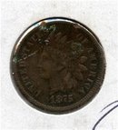1875 US Indian Head Penny Cent EF details Redbook $110