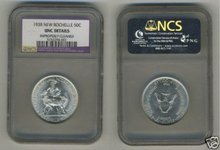 USA Half Dollar 1/2$ Silber 1938 New Rochelle NCS STLG