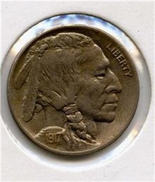 1917-D US Buffalo Nickel GEM BU Natural Uncleaned PQ