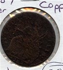 1787 US Colonial Connecticut Coin Miller 37.13-HH VG R5