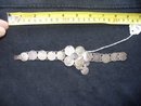 Vintage Heavy 8.5 inch World Silver Coin Bracelet