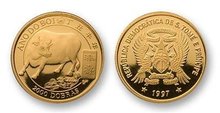 StThomas & Prince 2000D1997 Gold Jahr Ox Probe/Essai PP