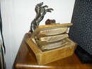 Table Top Ceder Cigarette Box/Calendar/Statue