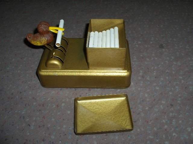 Vintage Metal Cigarette Display Box With Bird.