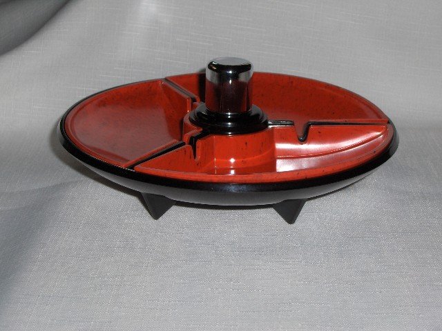 Art Deco Two Tone Ashtray/Lighter Combo