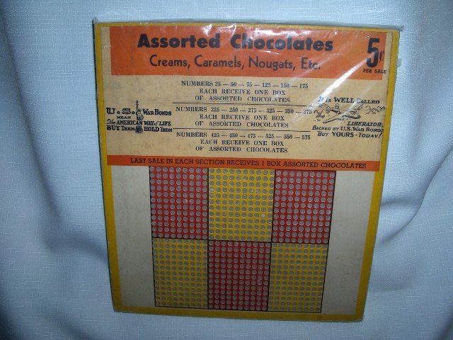 WWII War Bonds Stamped , Assorted Chocolates