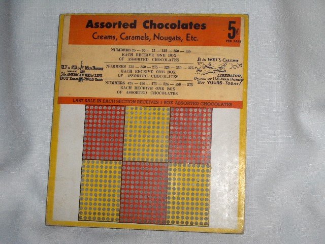 WWII War Bonds Stamped , Assorted Chocolates