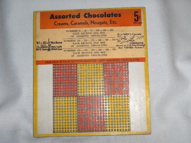 WWII War Bonds Stamped , Assorted Chocolates