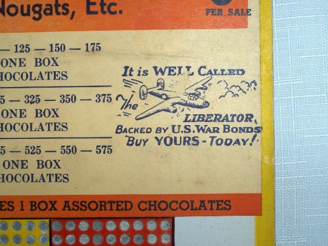 WWII War Bonds Stamped , Assorted Chocolates