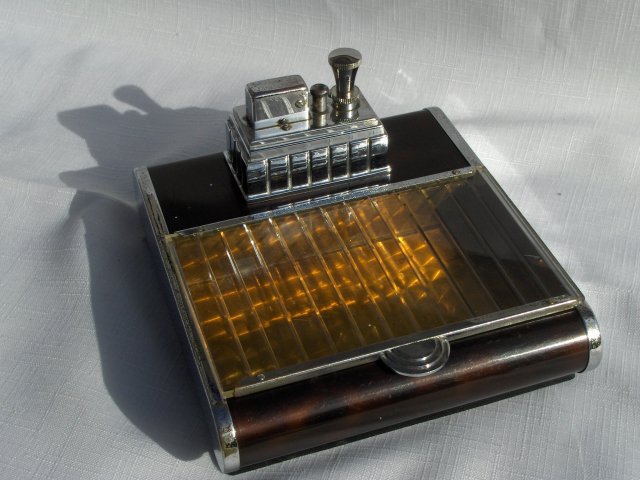 Rare Art Deco Ronson Touch Tip Cigarette Box