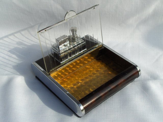 Rare Art Deco Ronson Touch Tip Cigarette Box