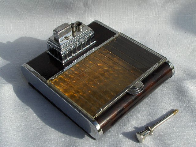 Rare Art Deco Ronson Touch Tip Cigarette Box
