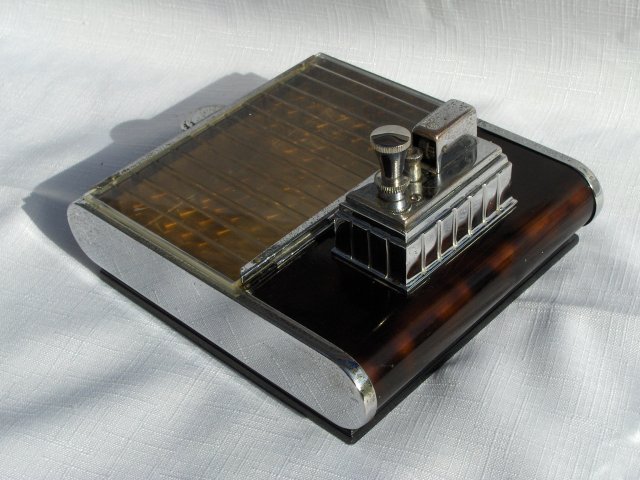 Rare Art Deco Ronson Touch Tip Cigarette Box