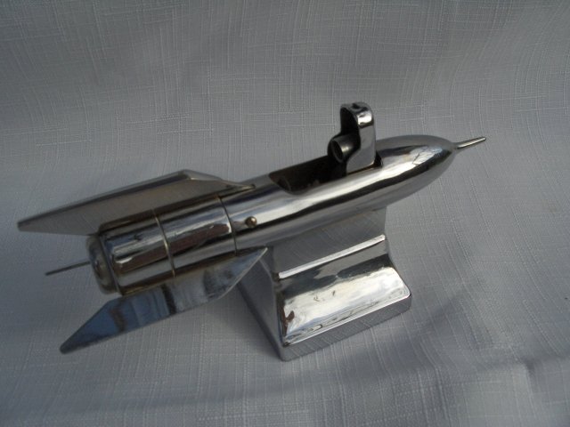 Art Deco Rocket Ship Table Lighter