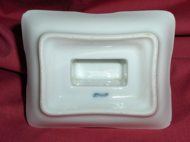 White Porcelain Match Holder-Ashtray