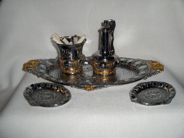 7pc. Chrome/Gold Smoke Set
