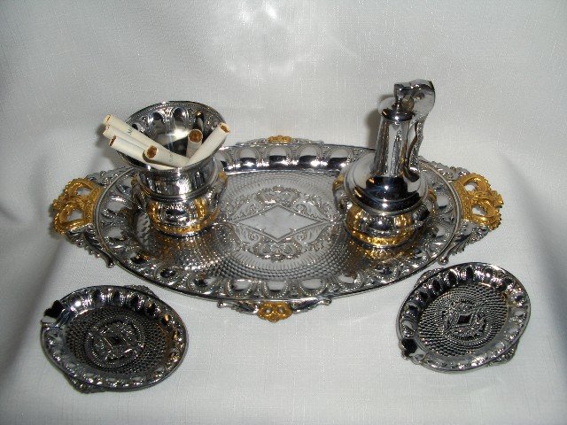 7pc. Chrome/Gold Smoke Set