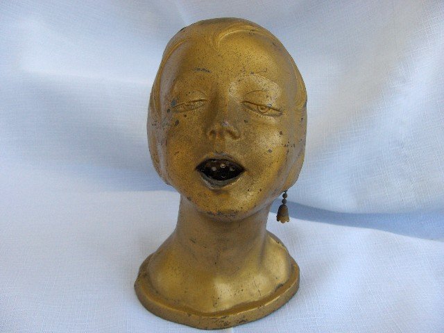 Deco Woman's Head, Hot Lips Cigar/Cigarette