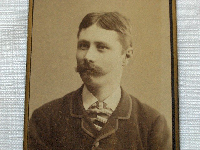 CDV Portrait of a Young Man with a Mustache