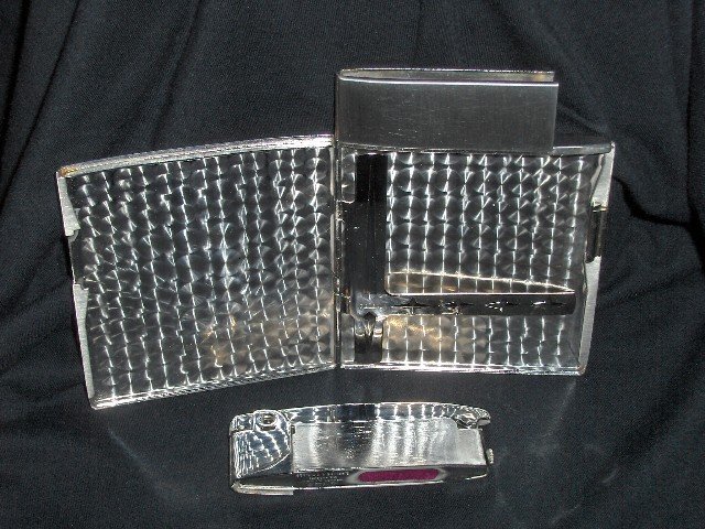 Ronson ESCORT Cigarette Lighter/Case Combo