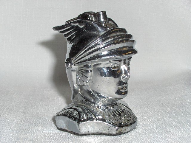 Winged Helmet Figural Table Lighter