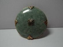Ming's Honolulu 14k Jade Brooch/Pendant