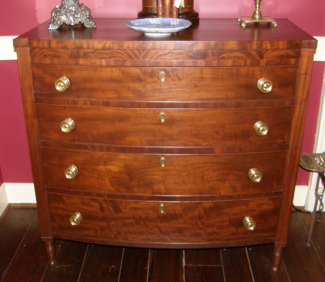 Mahogany Bow Front Chest